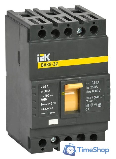 Выключатель автоматический IEK ВА 88-32 3п 25А 25кА С SVA10-3-0025 - Изображение №1 — Интернет-магазин Time-Shop