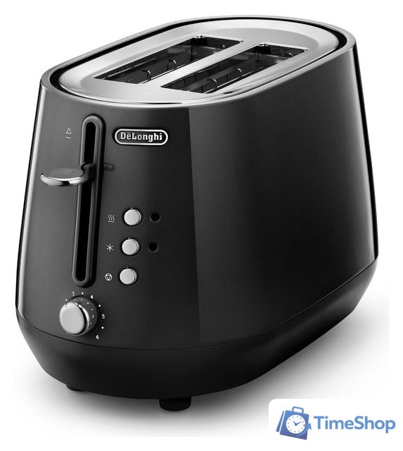 Тостер DeLonghi Eclettica CTY2103.BK - Изображение №1 — Интернет-магазин Time-Shop