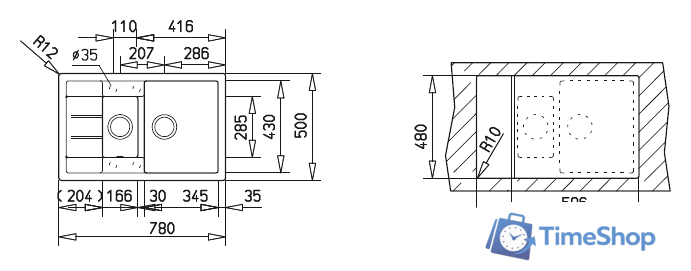 Кухонная мойка TEKA Astral 60 B-TG Топаз [88925] - Изображение №2 — Интернет-магазин Time-Shop