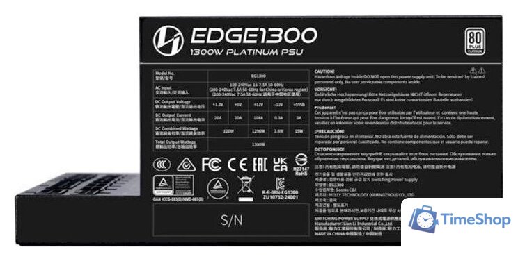 Блок питания Lian Li Edge 1300 G9P.EG1300.BE00.RU - Изображение №6 — Интернет-магазин Time-Shop