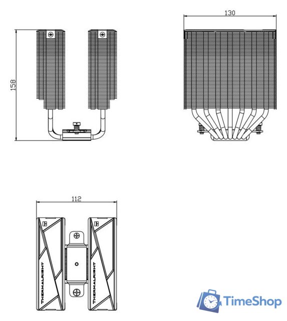 Кулер для процессора Thermalright Royal Pretor 130 Ultra (черный) - Изображение №11 — Интернет-магазин Time-Shop