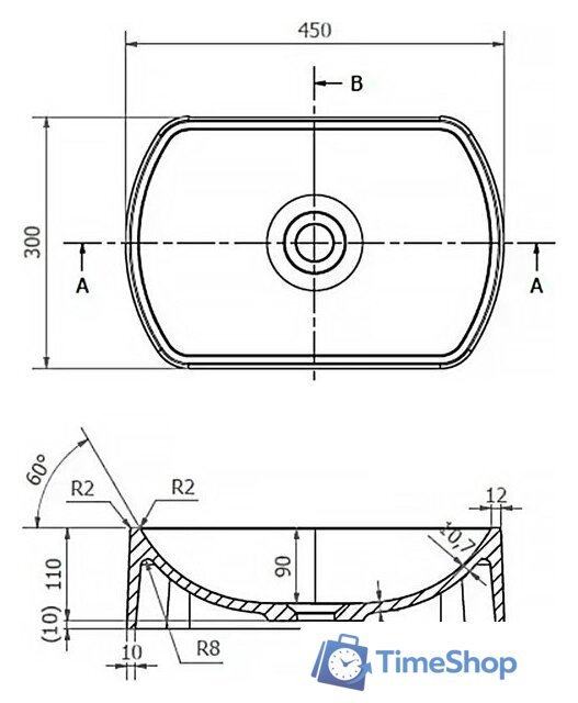Умывальник Lauter Laguna 21L455GB (Gold Black) - Изображение №11 — Интернет-магазин Time-Shop