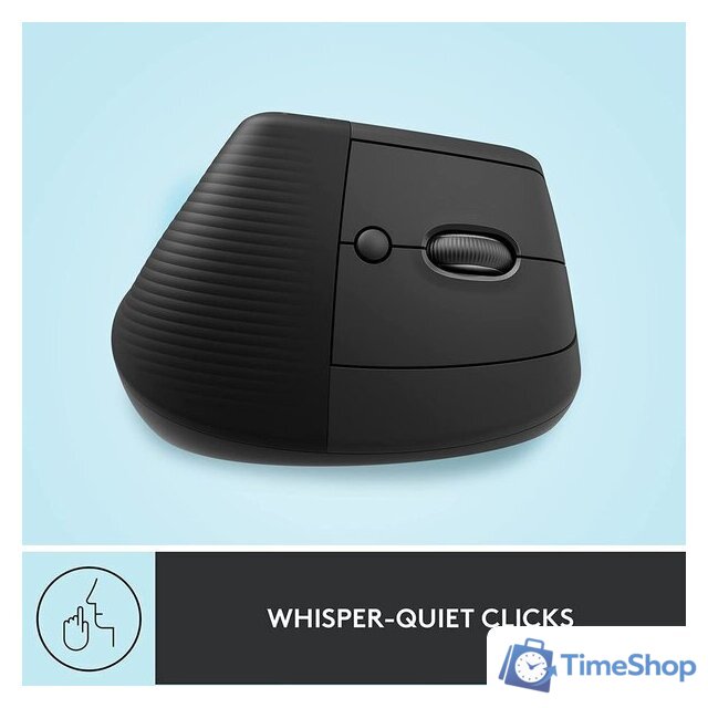 Вертикальная мышь Logitech Lift (графит) - Изображение №5 — Интернет-магазин Time-Shop