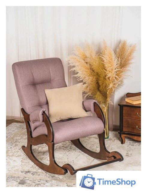 Кресло-качалка Glider Аоста (темно-розовый/орех антик) - Изображение №10 — Интернет-магазин Time-Shop