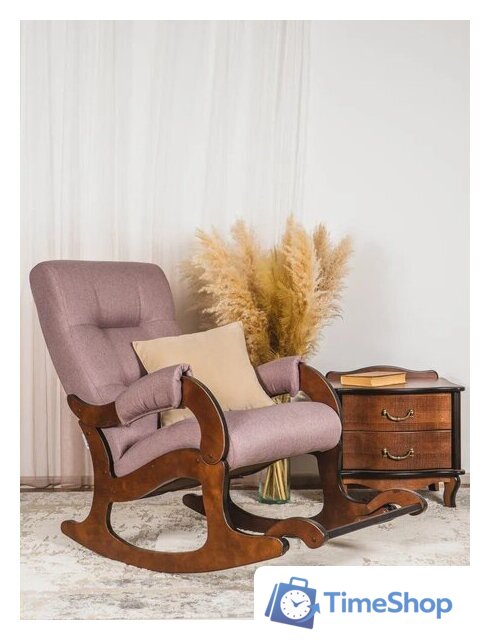 Кресло-качалка Glider Аоста (темно-розовый/орех антик) - Изображение №11 — Интернет-магазин Time-Shop