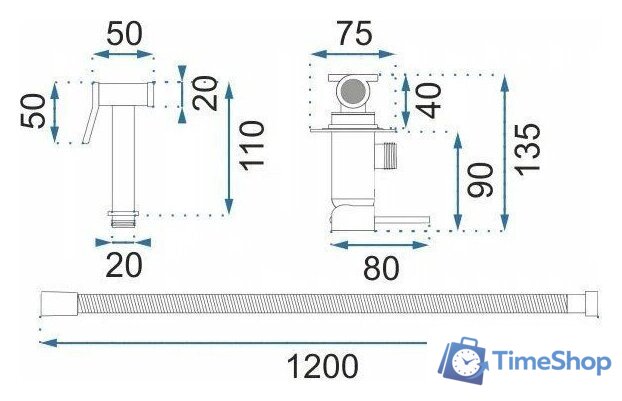 Гигиенический душ Rea Lungo Loop REA-B6523 (розовое золото) - Изображение №7 — Интернет-магазин Time-Shop