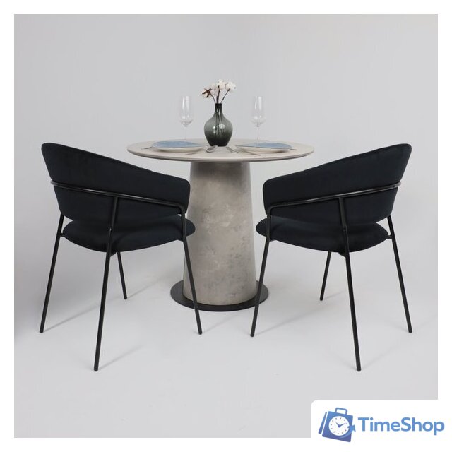 Кухонный стол Lepremo AV 2317 МДФ+керамика 900 (серый матовый Carmen Light Grey/черный+HPL бетао) - Изображение №9 — Интернет-магазин Time-Shop