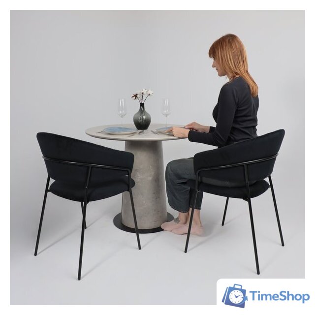 Кухонный стол Lepremo AV 2317 МДФ+керамика 900 (серый матовый Carmen Light Grey/черный+HPL бетао) - Изображение №11 — Интернет-магазин Time-Shop