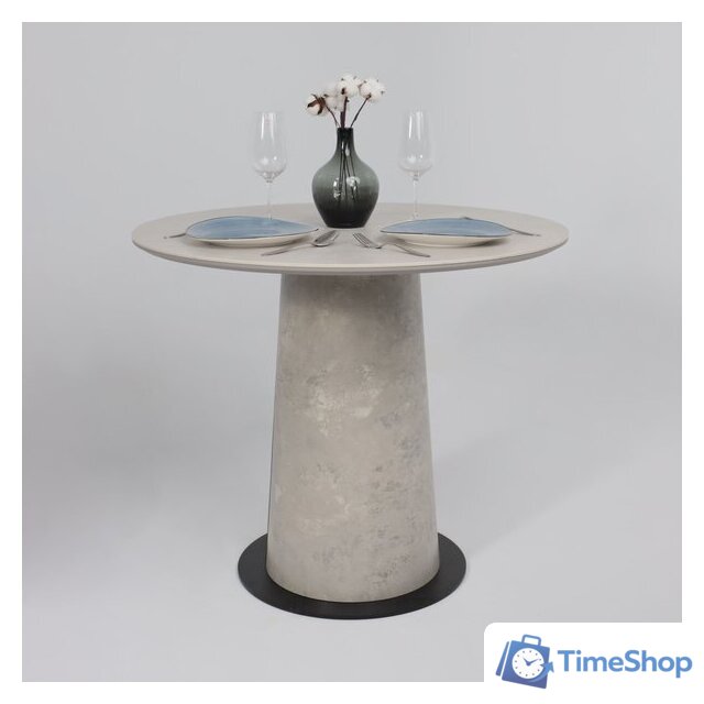 Кухонный стол Lepremo AV 2317 МДФ+керамика 900 (серый матовый Carmen Light Grey/черный+HPL бетао) - Изображение №7 — Интернет-магазин Time-Shop