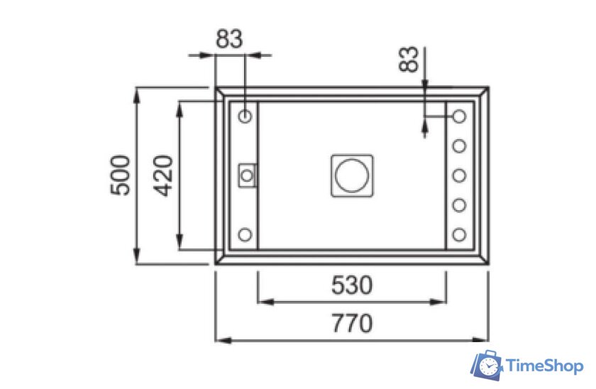Кухонная мойка Elleci Value 130 G68 Bianco - Изображение №2 — Интернет-магазин Time-Shop
