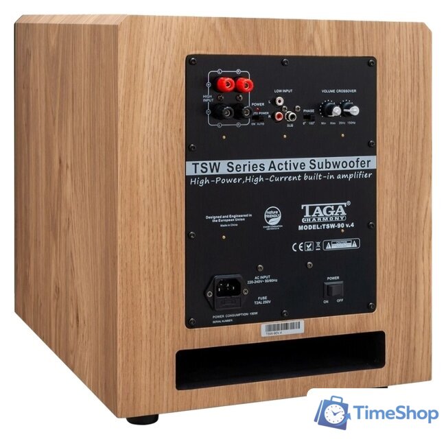 Проводной сабвуфер Taga Harmony TSW-90 V.4 (дуб) - Изображение №3 — Интернет-магазин Time-Shop