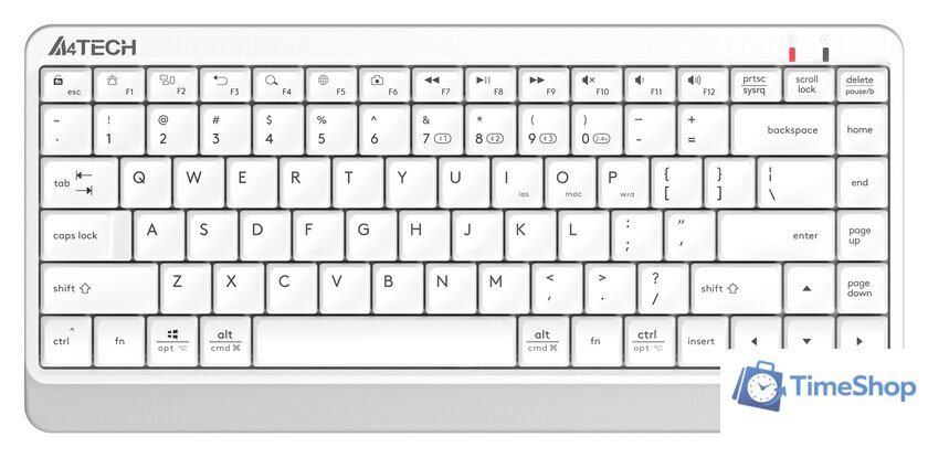 Клавиатура A4Tech Fstyler FBK11 (белый) - Изображение №1 — Интернет-магазин Time-Shop