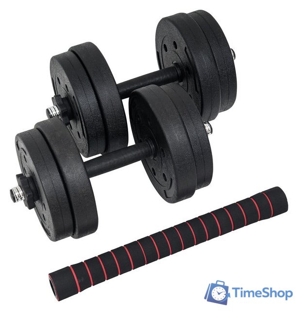 Набор гантелей с соединительным грифом  TREX Sport композитные 2x7.5 кг с соединительным грифом - Изображение №3 — Интернет-магазин Time-Shop