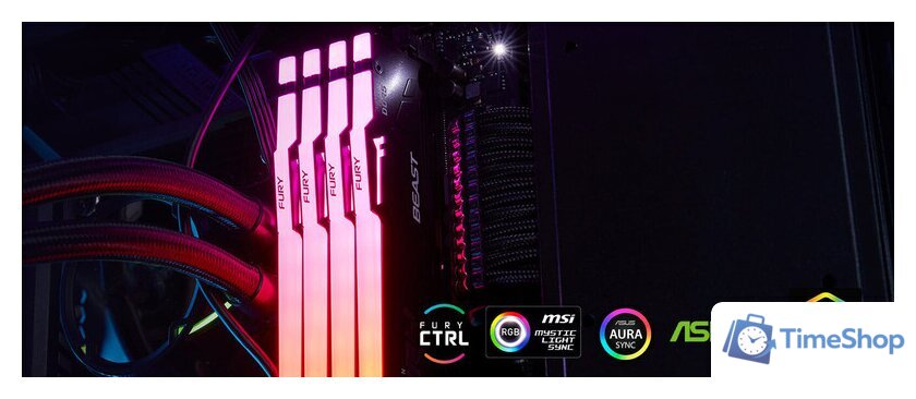 Оперативная память Kingston FURY Beast RGB 2x16ГБ DDR5 6800МГц KF568C34BBEAK2-32 - Изображение №4 — Интернет-магазин Time-Shop