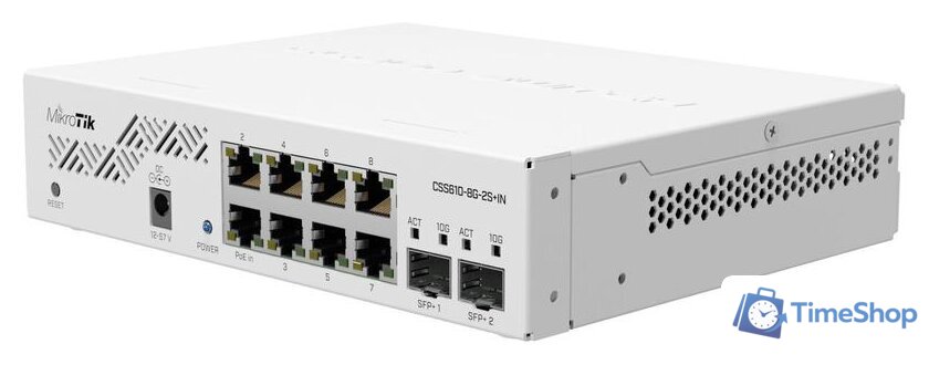 Настраиваемый коммутатор Mikrotik CSS610-8G-2S+IN - Изображение №2 — Интернет-магазин Time-Shop