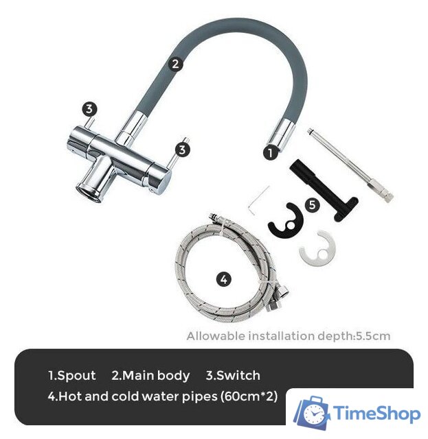 Смеситель Gappo G4398-30 - Изображение №10 — Интернет-магазин Time-Shop