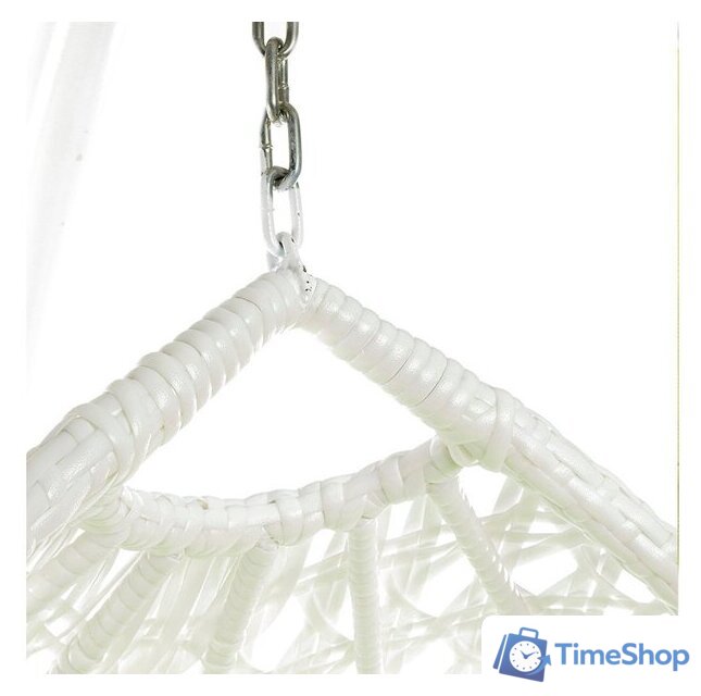 Подвесное кресло M-Group Капля Люкс 11030104 (белый ротанг/зеленая подушка) - Изображение №6 — Интернет-магазин Time-Shop