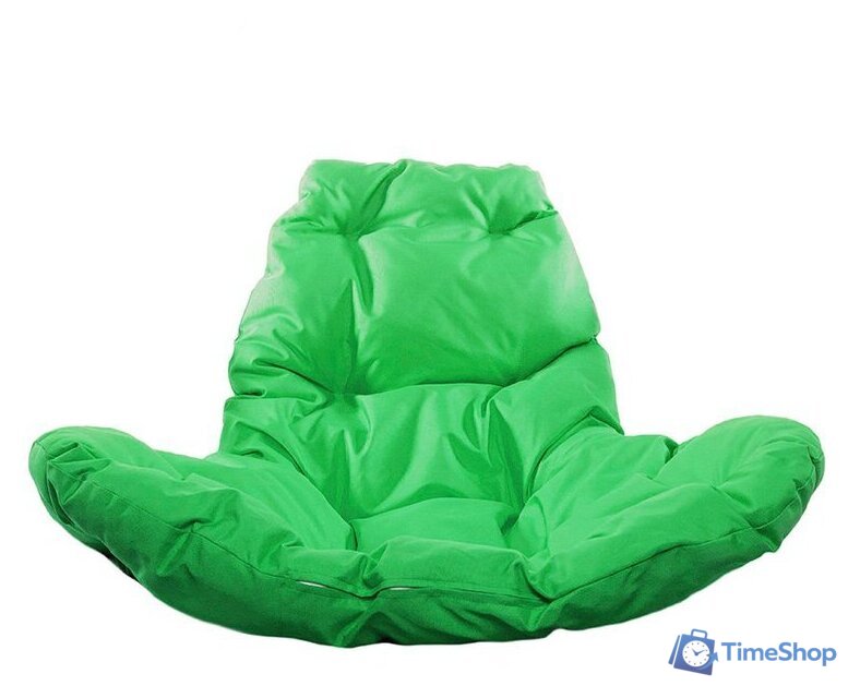 Подвесное кресло M-Group Капля Люкс 11030104 (белый ротанг/зеленая подушка) - Изображение №4 — Интернет-магазин Time-Shop