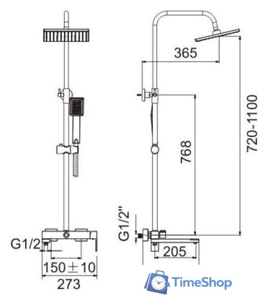 Душевая система  Belz B24613-3 - Изображение №6 — Интернет-магазин Time-Shop