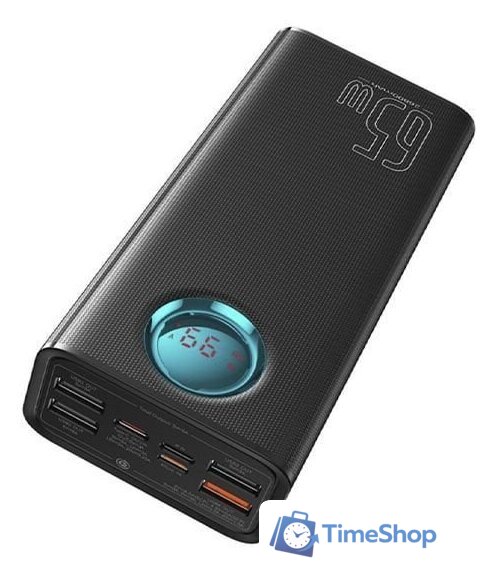 Внешний аккумулятор Baseus Amblight Digital Display Fast Charge Power Bank 65W 26800mAh (черный) - Изображение №4 — Интернет-магазин Time-Shop
