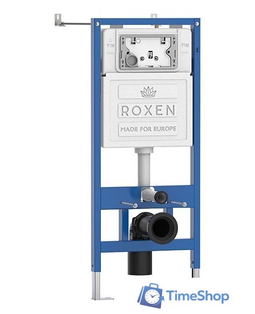 Унитаз подвесной Roxen Antares Tornado в комплекте с инсталляцией StounFix Dual Fresh 6 в 1 968303 (кнопка: белый глянцевый) - Изображение №2 — Интернет-магазин Time-Shop