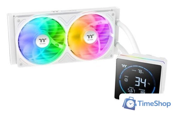 Система жидкостного охлаждения для процессора Thermaltake TH240-S V3 ARGB Sync Snow Edition CL-W471-PL12SW-A - Изображение №1 — Интернет-магазин Time-Shop