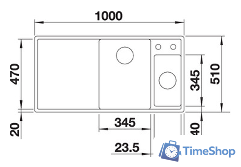 Кухонная мойка Blanco Axia III 6 S (разделочная доска из ясеня, антрацит) 524643 - Изображение №2 — Интернет-магазин Time-Shop