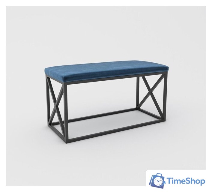 Банкетка Hype Mebel Куб (черный/синий) - Изображение №1 — Интернет-магазин Time-Shop