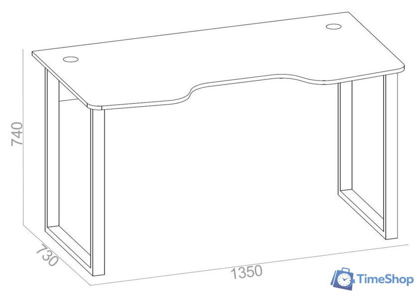 Геймерский стол Сокол КСТ-19 (черный с красной кромкой) - Изображение №3 — Интернет-магазин Time-Shop