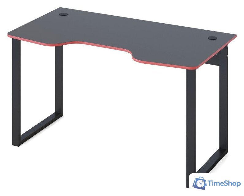 Геймерский стол Сокол КСТ-19 (черный с красной кромкой) - Изображение №2 — Интернет-магазин Time-Shop
