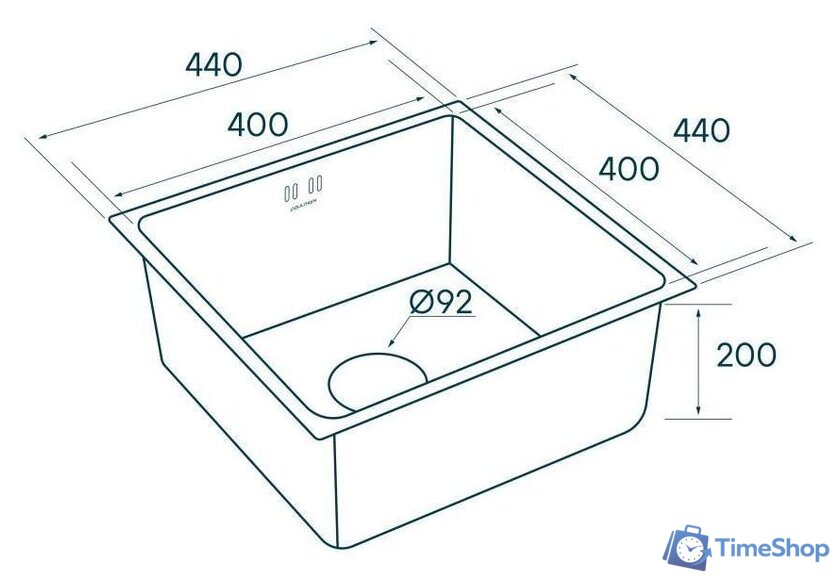 Кухонная мойка Paulmark Lassan PM304444-BS - Изображение №4 — Интернет-магазин Time-Shop
