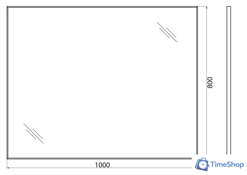  BelBagno Зеркало SPC-AL-1000-800 - Изображение №4 — Интернет-магазин Time-Shop