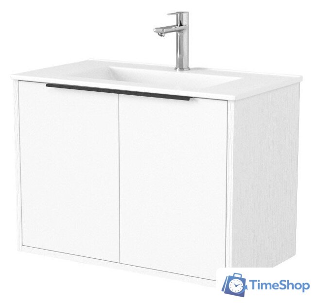  Дабер Тумба под умывальник 018 70 Т18.7.0.5Ч (белый древесный/ручка черная) - Изображение №1 — Интернет-магазин Time-Shop
