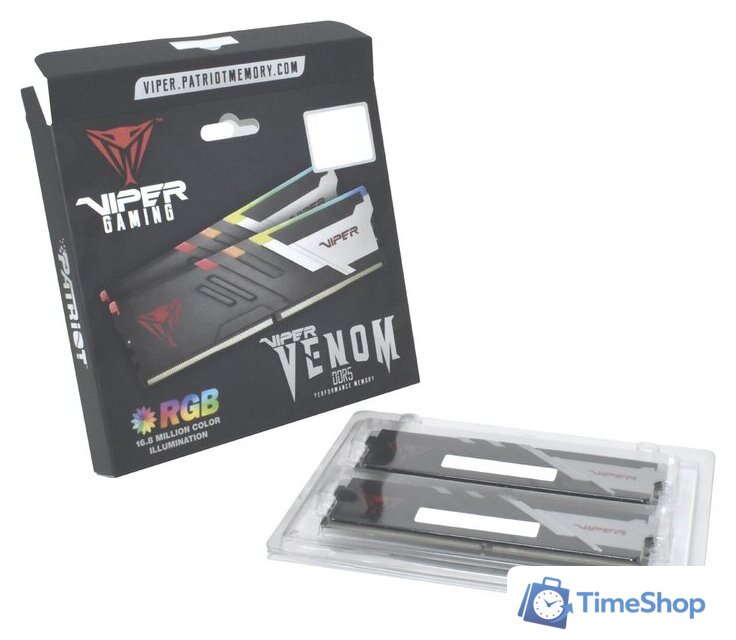 Оперативная память Patriot Viper Venom RGB 2x8ГБ DDR5 6000 МГц PVVR516G600C36K - Изображение №7 — Интернет-магазин Time-Shop