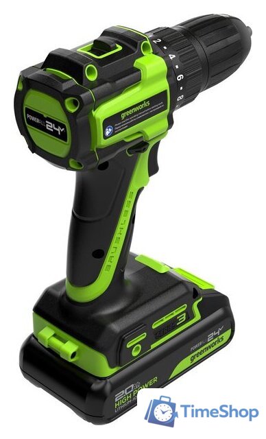 Дрель-шуруповерт Greenworks DD345 3708307CUA (с 1-им АКБ) - Изображение №13 — Интернет-магазин Time-Shop