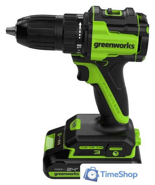 Дрель-шуруповерт Greenworks DD345 3708307CUA (с 1-им АКБ) - Изображение №7 — Интернет-магазин Time-Shop