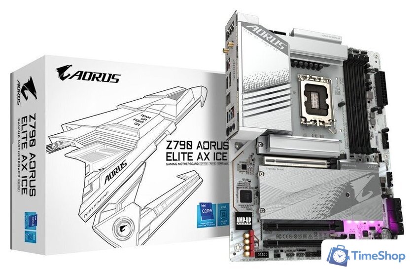 Материнская плата Gigabyte Z790 Aorus Elite AX Ice - Изображение №6 — Интернет-магазин Time-Shop