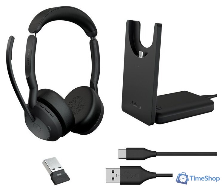 Офисная гарнитура Jabra Evolve2 55 MS Stereo Stand USB-A - Изображение №9 — Интернет-магазин Time-Shop
