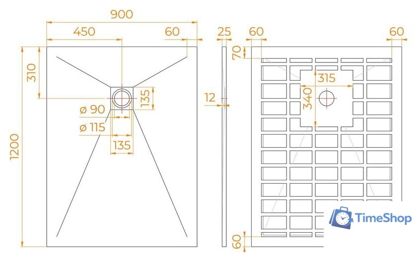 Душевой поддон RGW ST-W 14152912-01-11 - Изображение №5 — Интернет-магазин Time-Shop