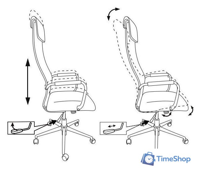 Офисное кресло Бюрократ KB-9N (синий) - Изображение №5 — Интернет-магазин Time-Shop