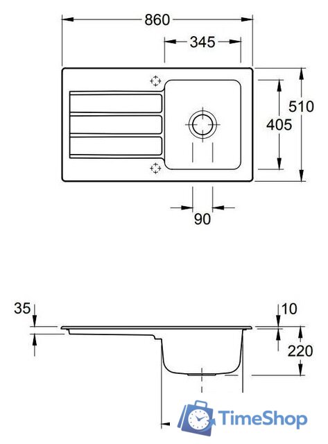 Кухонная мойка Villeroy & Boch Architectura 50 335001J0 - Изображение №1 — Интернет-магазин Time-Shop