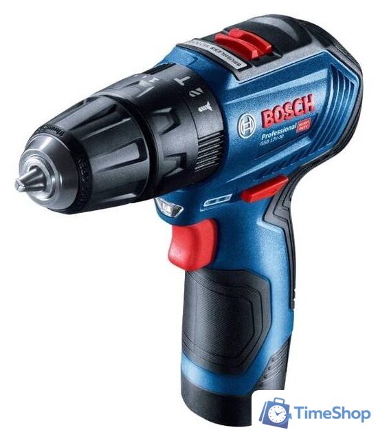 Ударная дрель-шуруповерт Bosch GSB 12V-30 Professional 06019G9100 (с 2-мя АКБ, кейс) - Изображение №1 — Интернет-магазин Time-Shop