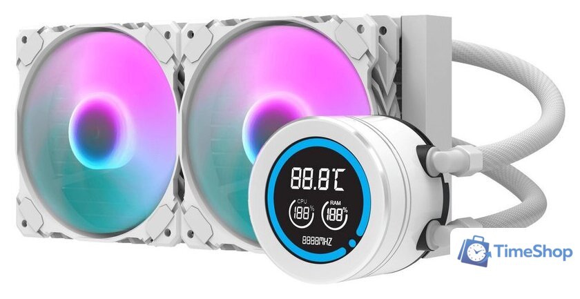 Система жидкостного охлаждения для процессора dark Flash DN240D (белый) - Изображение №1 — Интернет-магазин Time-Shop