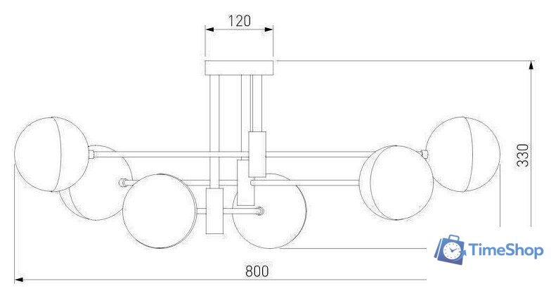 Люстра средней высоты Евросвет Nuvola 70129/6 (хром) - Изображение №2 — Интернет-магазин Time-Shop