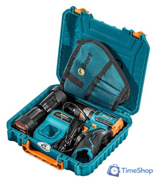 Ударная дрель-шуруповерт Bort BAB-16U 93414882 (с 2-мя АКБ, кейс) - Изображение №1 — Интернет-магазин Time-Shop