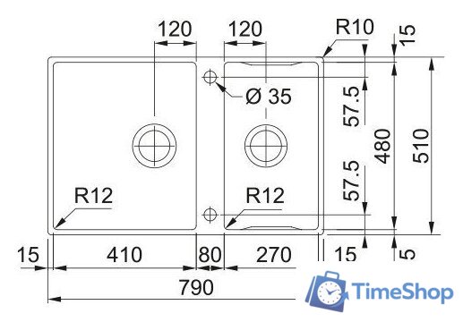 Кухонная мойка Franke Box Center BWX 120-41-27 122.0579.553 - Изображение №4 — Интернет-магазин Time-Shop