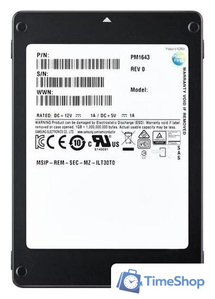 SSD Samsung PM1643a 3.84TB MZILT3T8HBLS-00007 - Изображение №1 — Интернет-магазин Time-Shop