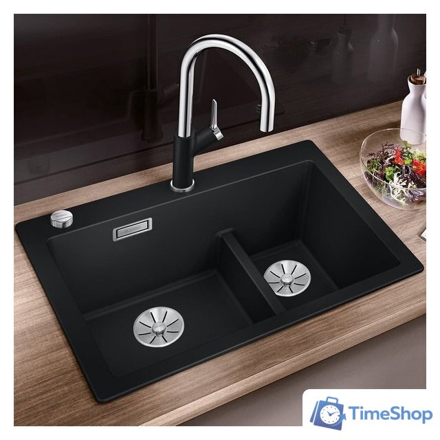 Кухонная мойка Blanco Pleon 6 Split 525956 (черный) - Изображение №1 — Интернет-магазин Time-Shop