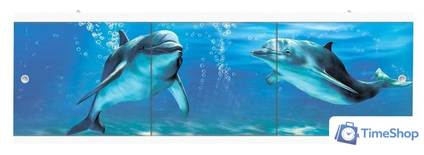 Фронтальный экран под ванну Метакам Ультралегкий АРТ 1.68 (дельфины) - Изображение №1 — Интернет-магазин Time-Shop