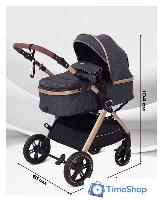 Универсальная коляска Rant Basic Roller Gold RA161 (2 в 1, grey) - Изображение №3 — Интернет-магазин Time-Shop
